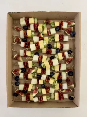 Melon, Chorizo & Cheddar Skewers Platter Marbella - Lola
